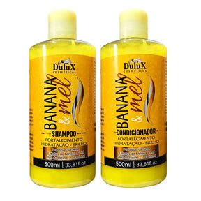 Kit Shampoo e Condicionador - Banana e Mel 500ml