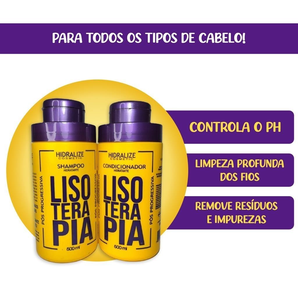 Kit Shampoo e Condicionador Hidralize - Lisoterapia Pós Quimica